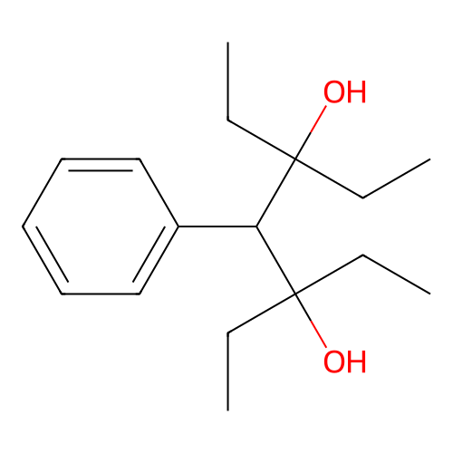 3,5-Diethyl-4-phenylheptane-3,5-diol structure