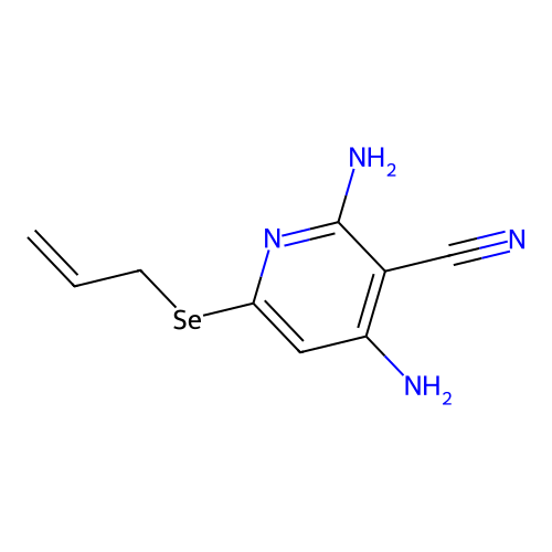 6-(Allylselanyl)-2,4-diaminonicotinonitrile structure