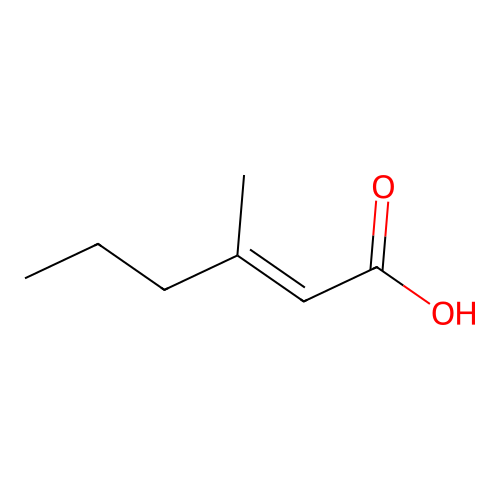 (2E)-3-甲基己-2-烯酸 structure