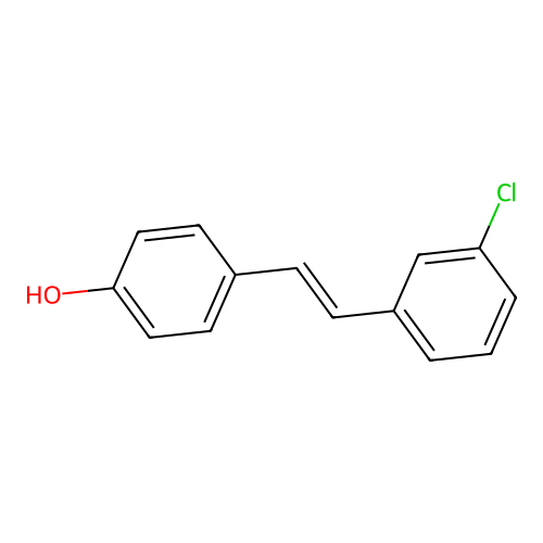4-Stilbenol, 3'-chloro-, (E)- structure