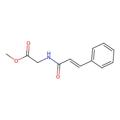 Cinnamoylglycine, methyl ester structure
