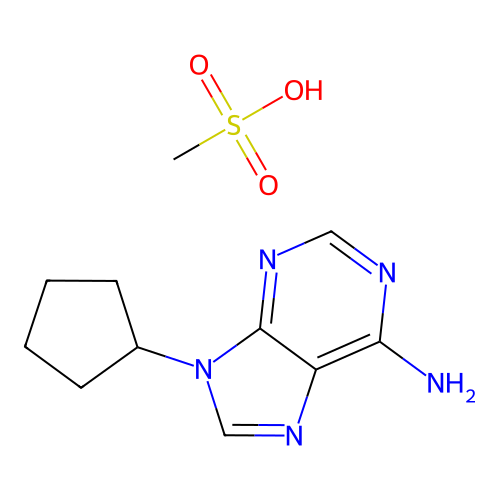 9-Cyclopentyladenine monomethanesulfonate structure