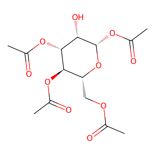 beta-D-Mannopyranose, 1,3,4,6-tetraacetate structure