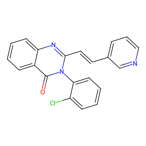 4(3H)-Quinazolinone, 3-(2-chlorophenyl)-2-(2-(3-pyridyl)ethenyl)- structure