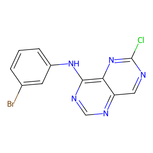4-[(3-Bromophenyl)amino]-6-chloropyrimido[5,4-d]pyrimidine structure