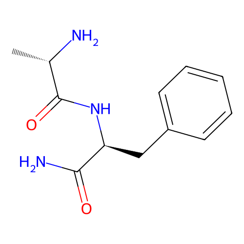 (2S)-2-[[(2S)-2-aminopropanoyl]amino]-3-phenylpropanamide structure