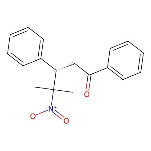 (3S)-4-methyl-4-nitro-1,3-diphenylpentan-1-one structure