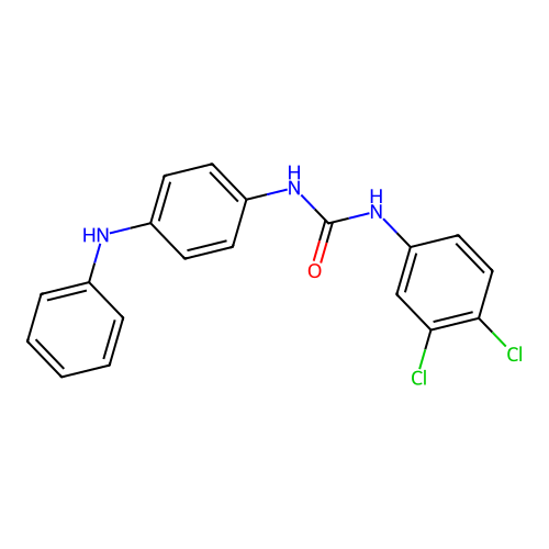 N-(4-anilinophenyl)-N'-(3,4-dichlorophenyl)urea structure