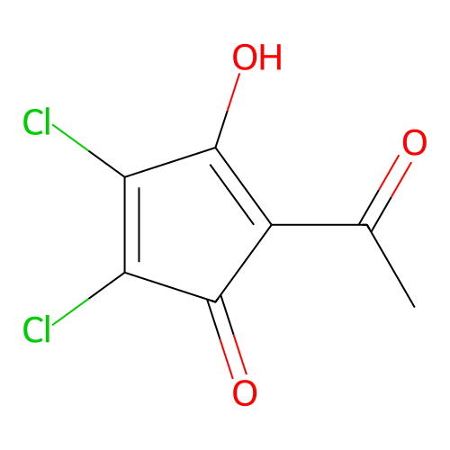 4,5-Dichloro-2-(1-hydroxyethylidene)cyclopent-4-ene-1,3-dione structure