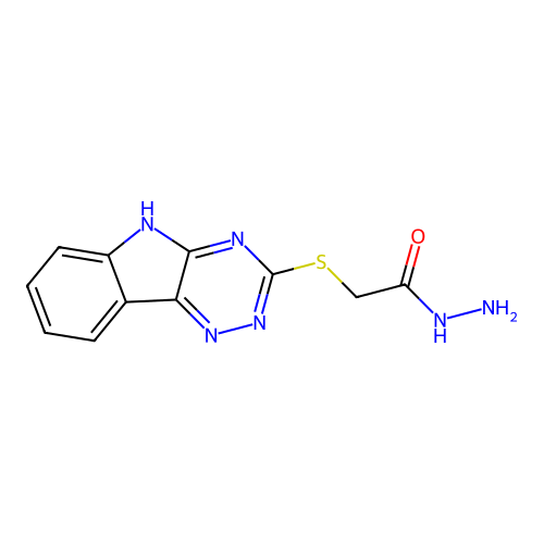 2-(5H-[1,2,4]triazino[5,6-b]indol-3-ylsulfanyl)acetohydrazide structure