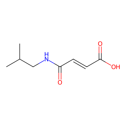 (E)-4-(isobutylamino)-4-oxobut-2-enoic acid structure