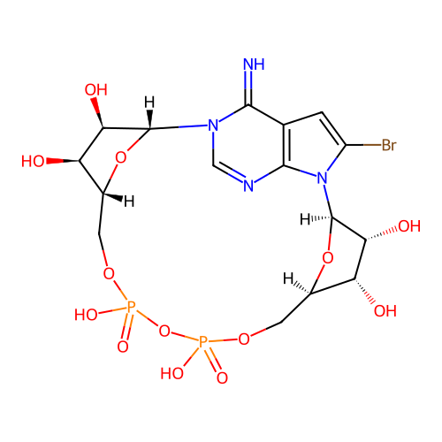 8-Bromo-7-deaza-cyclic adenosine diphosphate ribose(8-br-7-ch-cadpr) structure