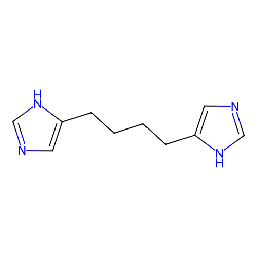 5-[4-(1H-imidazol-5-yl)butyl]-1H-imidazole structure