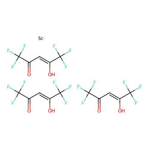 Scandium(III) hexafluoroacetylacetonate structure