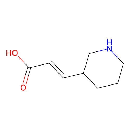 (2E)-3-(piperidin-3-yl)prop-2-enoic acid structure
