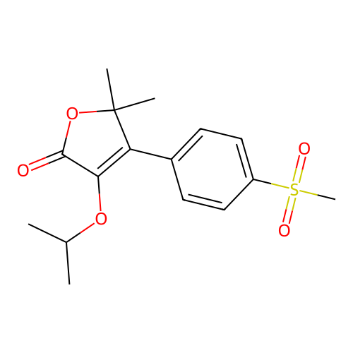 5,5-Dimethyl-3-(1-methylethoxy)-4-(4-(methylsulfonyl)phenyl)-2(5H)-furanone structure