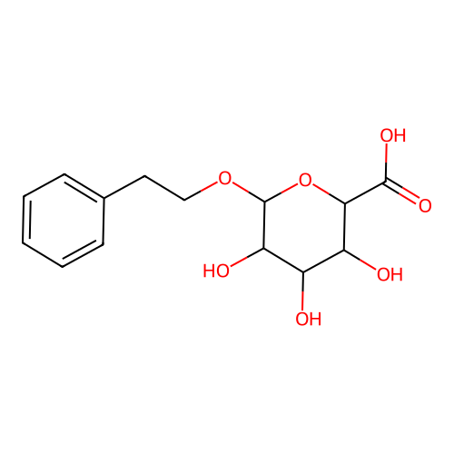 3,4,5-Trihydroxy-6-(2-phenylethoxy)oxane-2-carboxylic acid structure