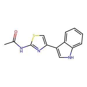 N-[4-(1H-indol-3-yl)-1,3-thiazol-2-yl]acetamide structure