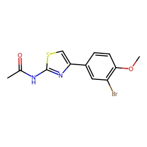 N-[4-(3-bromo-4-methoxyphenyl)-1,3-thiazol-2-yl]acetamide structure