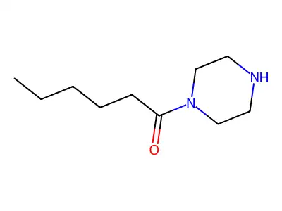 1-Hexanoylpiperazine structure