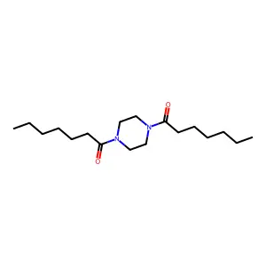Piperazine, 1,4-diheptanoyl- structure