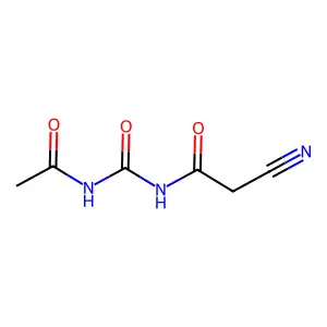 N-(Acetylcarbamoyl)-2-cyano-acetamide structure