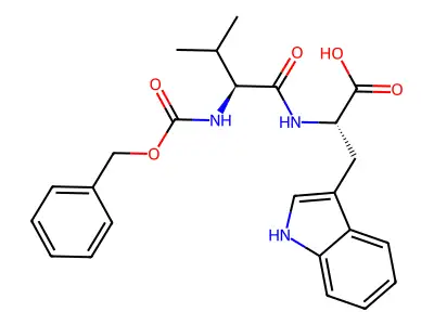 Cbz-Val-Trp-H structure
