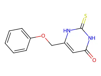 6-(Phenoxymethyl)-2-thioxo-2,3-dihydropyrimidin-4(1H)-one structure