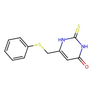 6-[(Phenylsulfanyl)methyl]-2-sulfanyl-4-pyrimidinol structure