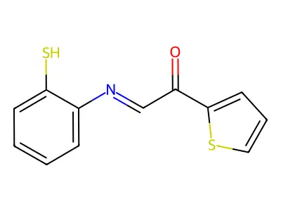 2-((2-Mercaptophenyl)imino)-1-(2-thienyl)ethanone structure