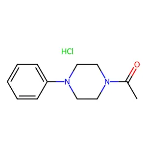 Piperazine, 1-acetyl-4-phenyl-, hydrochloride structure