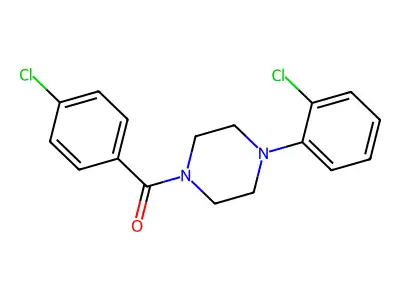 (4-Chlorophenyl)-[4-(2-chlorophenyl)piperazin-1-yl]methanone structure