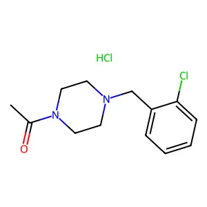 Piperazine, 1-acetyl-4-(o-chlorobenzyl)-, hydrochloride structure