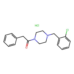Piperazine, 1-(o-chlorobenzyl)-4-(phenylacetyl)-, hydrochloride structure
