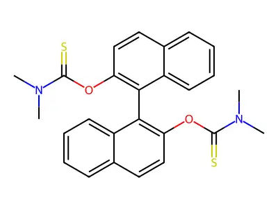(R)-O,O'-([1,1'-Binaphthalene]-2,2'-diyl) bis(dimethylcarbamothioate) structure