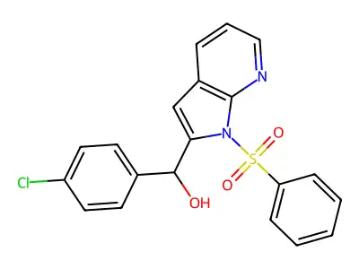 (4-chlorophenyl)[1-(phenylsulfonyl)-1H-pyrrolo[2,3-b]pyridin-2-yl]methanol structure