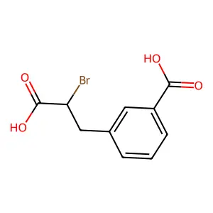 3-(2-溴-2-羧乙基)苯甲酸 structure