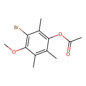 3-Bromo-4-methoxy-2,5,6-trimethylphenyl acetate structure