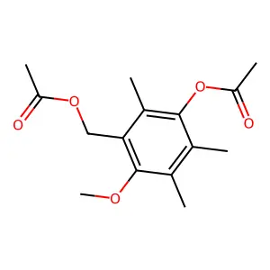 (5-Acetyloxy-2-methoxy-3,4,6-trimethylphenyl)methyl acetate structure
