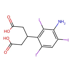 Glutaric acid, 3-(3-amino-2,4,6-triiodophenyl)- structure