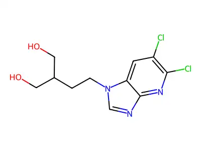 1,3-Propanediol, 2-[2-(5,6-dichloro-1H-imidazo[4,5-b]pyridin-1-yl)ethyl]- structure