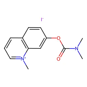 Quinolinium, 7-(((dimethylamino)carbonyl)oxy)-1-methyl-, iodide (1:1) structure