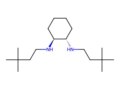 (1S,2S)-1-N,2-N-bis(3,3-dimethylbutyl)cyclohexane-1,2-diamine structure