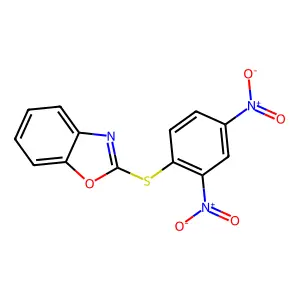 2-(2,4-Dinitrophenyl)sulfanyl-1,3-benzoxazole structure