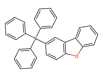 Dibenzofuran-2-yl(triphenyl)silane structure