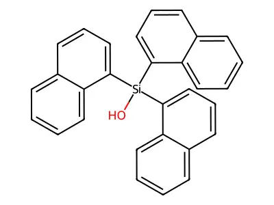Tris(1-naphthyl)silanol structure