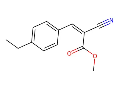 2-Propenoic acid, 2-cyano-3-(4-ethylphenyl)-, methyl ester structure
