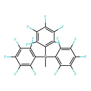 Silane, methyltris(pentafluorophenyl)- structure