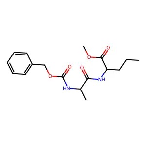 Methyl 2-[2-(phenylmethoxycarbonylamino)propanoylamino]pentanoate structure