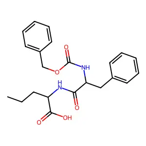 2-[[3-Phenyl-2-(phenylmethoxycarbonylamino)propanoyl]amino]pentanoic acid structure